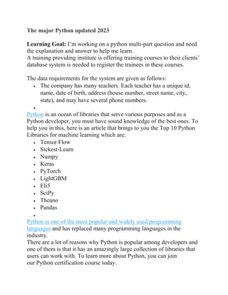 The major Python updated 2023 intel document 12.docx