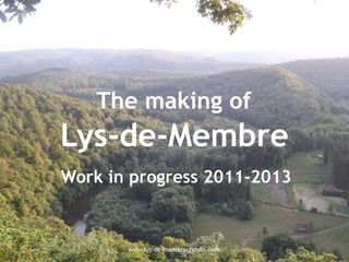 The making of

Lys-de-Membre
Work in progress 2011-2013

www.lys-de-membre.jimdo.com

 