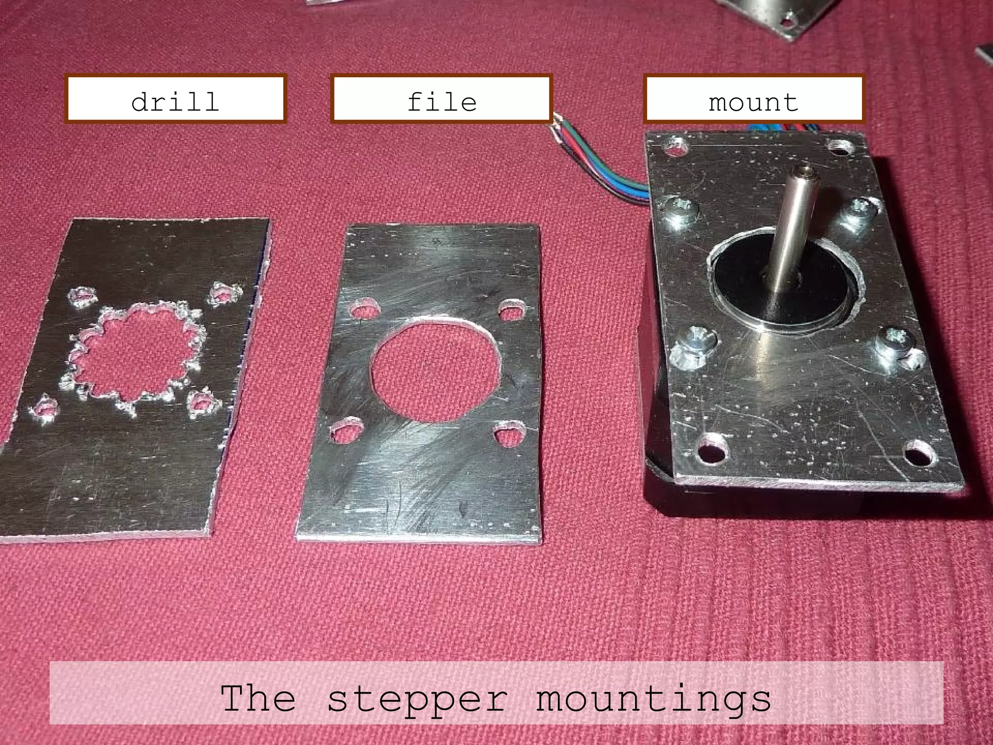 The stepper mountings drill file mount 