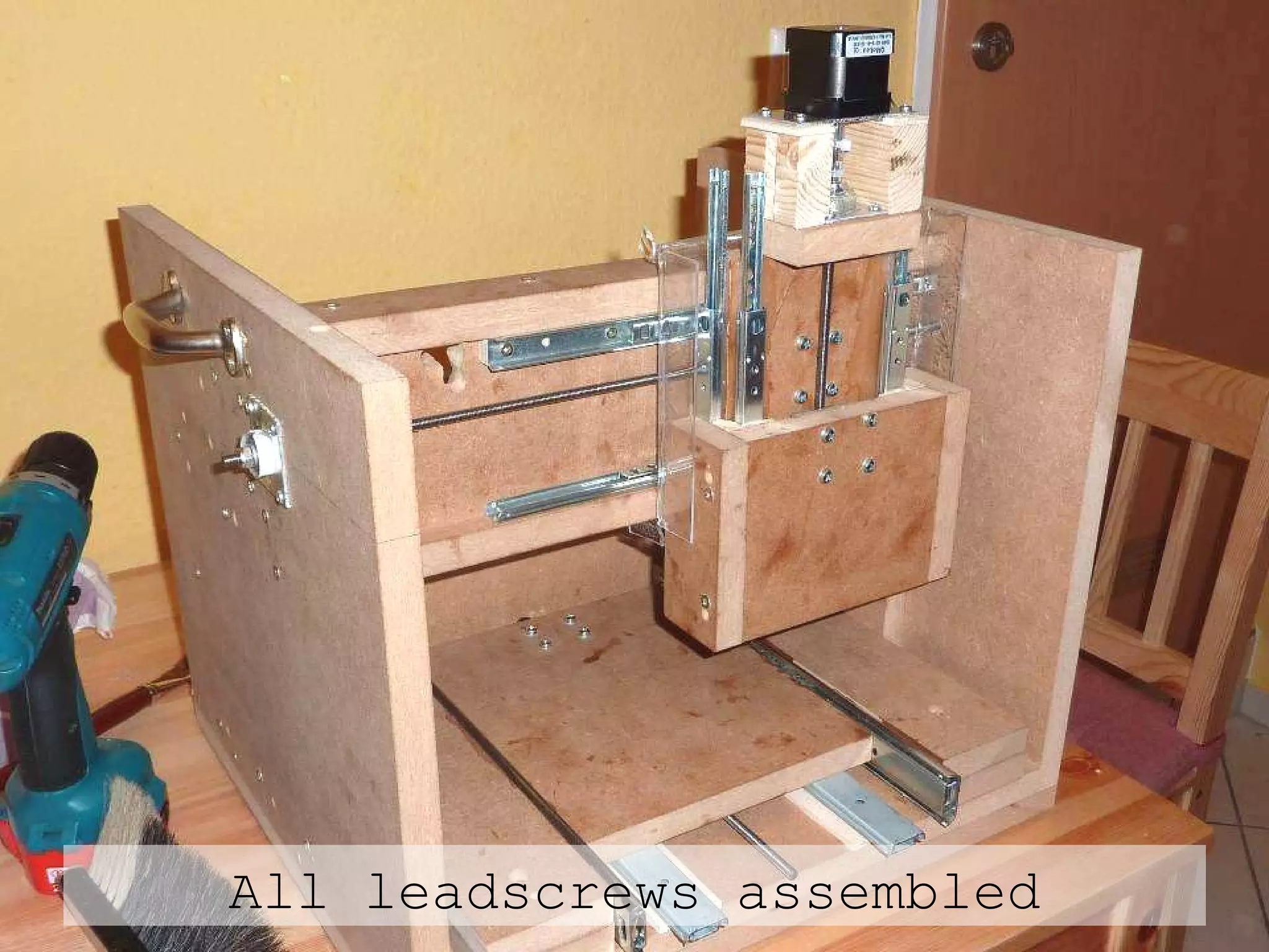 All leadscrews assembled 