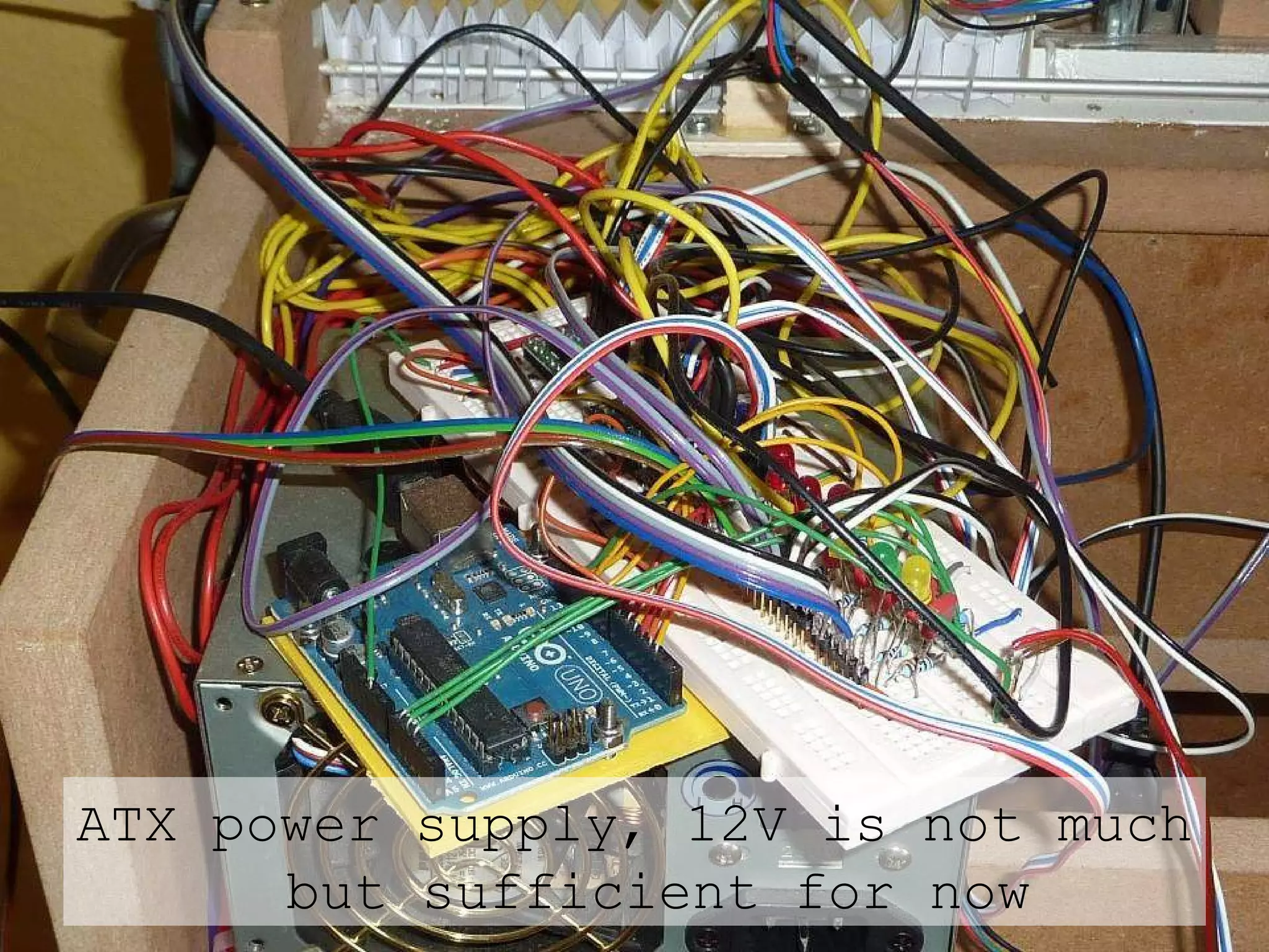 ATX power supply, 12V is not much but sufficient for now 