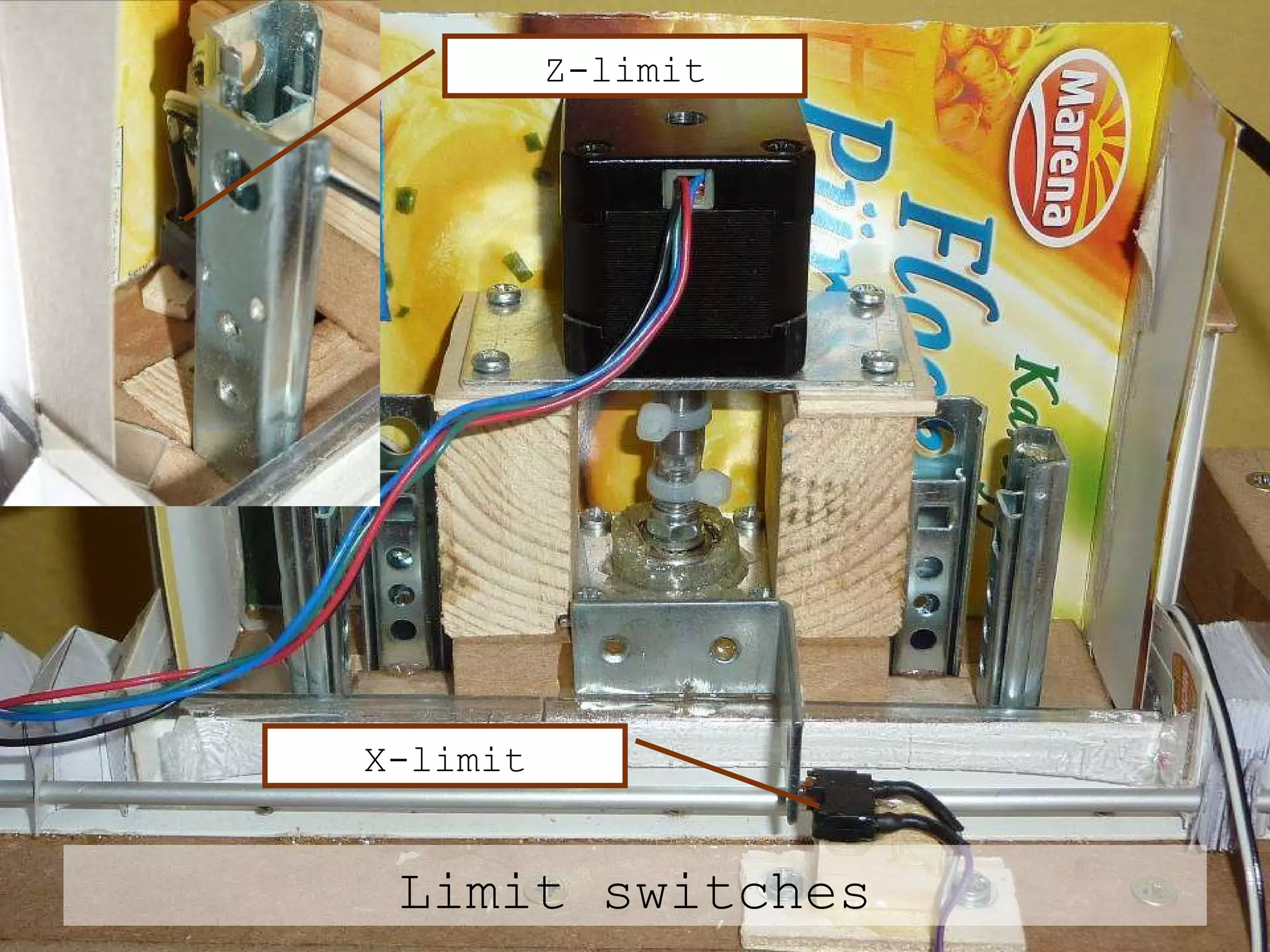 Limit switches X-limit Z-limit 