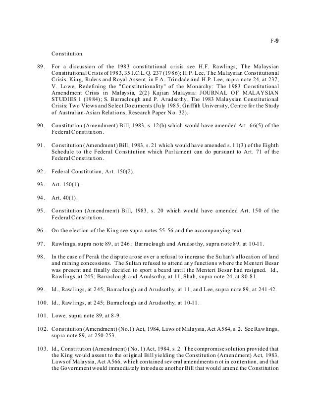 The malay rulersu0027 loss of immunity