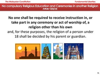 MALAYSIAN CONSTITUTION ISLAM AND ISLAMIC