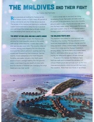The Maldives and Their Fight Against Rising Seas by Colette Weil Parrinello copyright Cricket Media april 2019