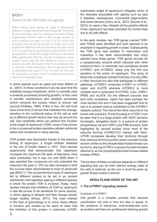 The mammalian target of rapamycin a cell key modulator of ageing | PDF