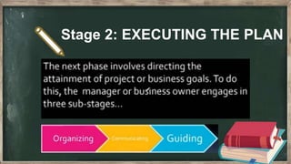 Stage 2: EXECUTING THE PLAN
 