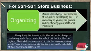 For Sari-Sari Store Business:
 
