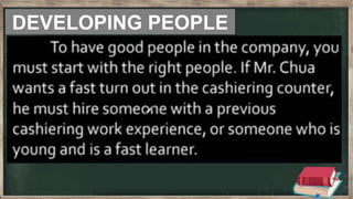 DEVELOPING PEOPLE
 