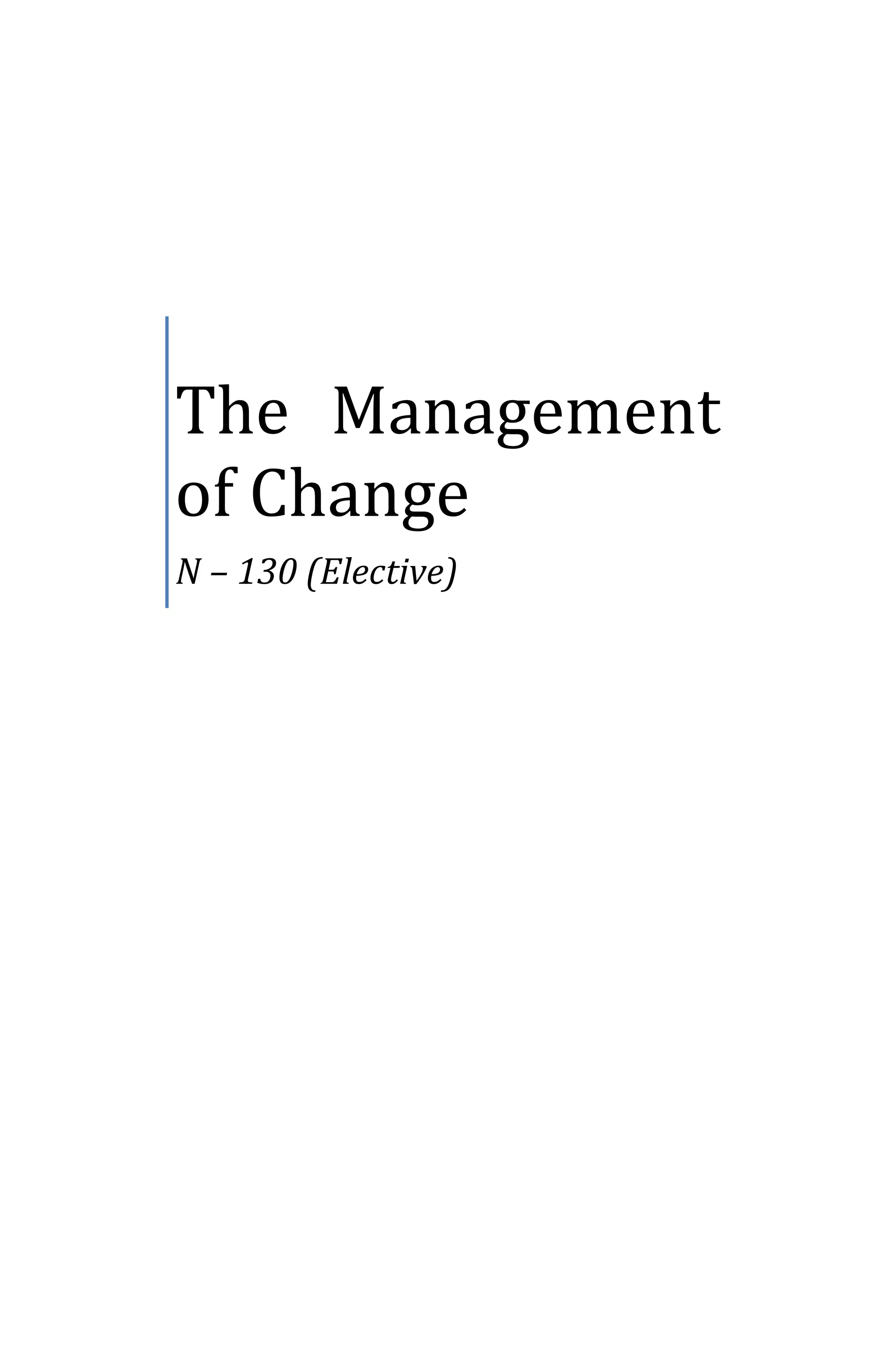 The management of change | PDF