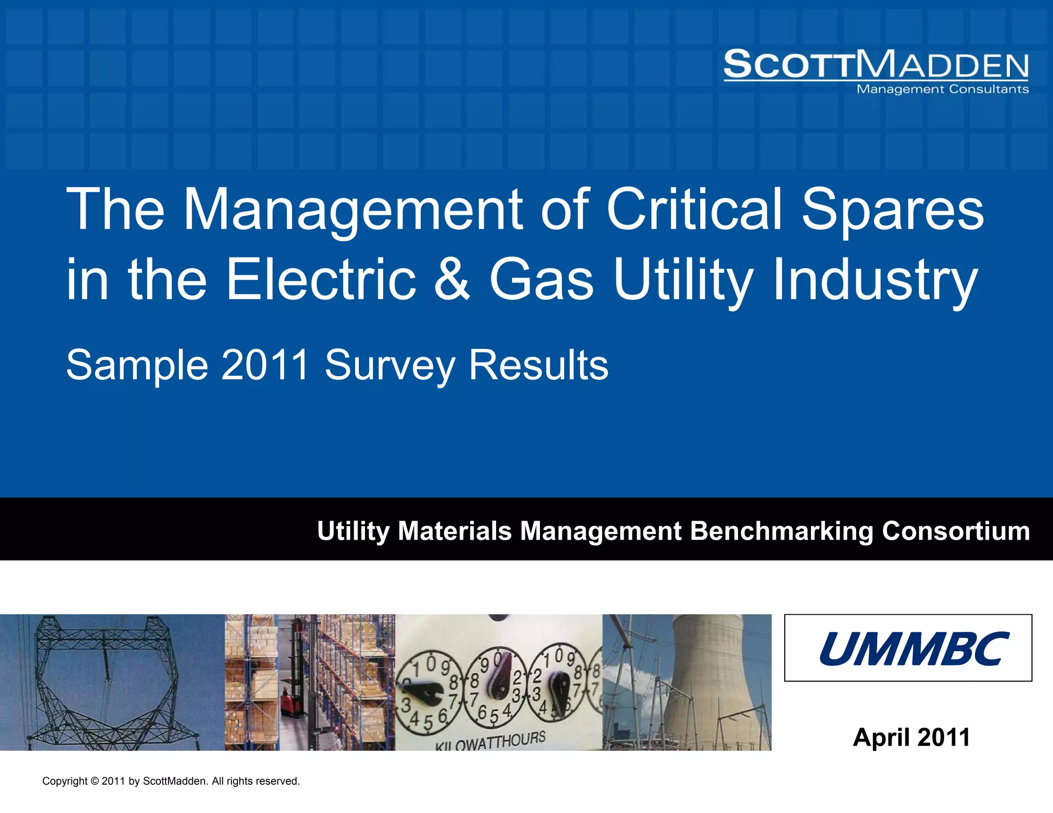 The Management of Critical Spares in the Electric & Gas Utility Industry PPT