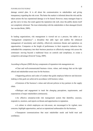 Reputation Risk Management Pdf The management of reputation risk and airline sustainability | PDF
