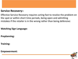 Service Recovery Note The Management of Service & Quality | PDF