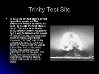 Operation Trinity themanhattanproject in nuclear chemistry.ppt