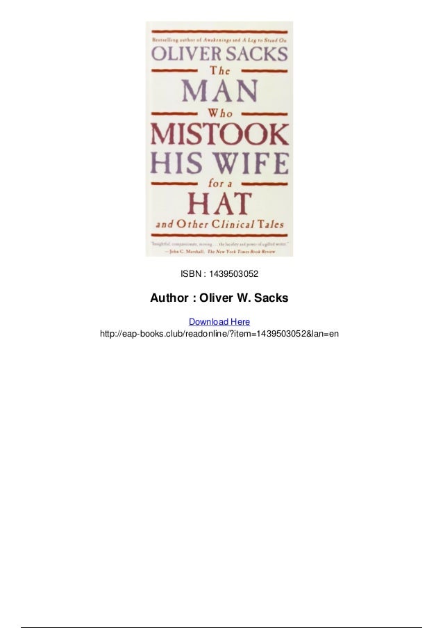 The man who mistook his wife for a hat and other clinical tales pdf