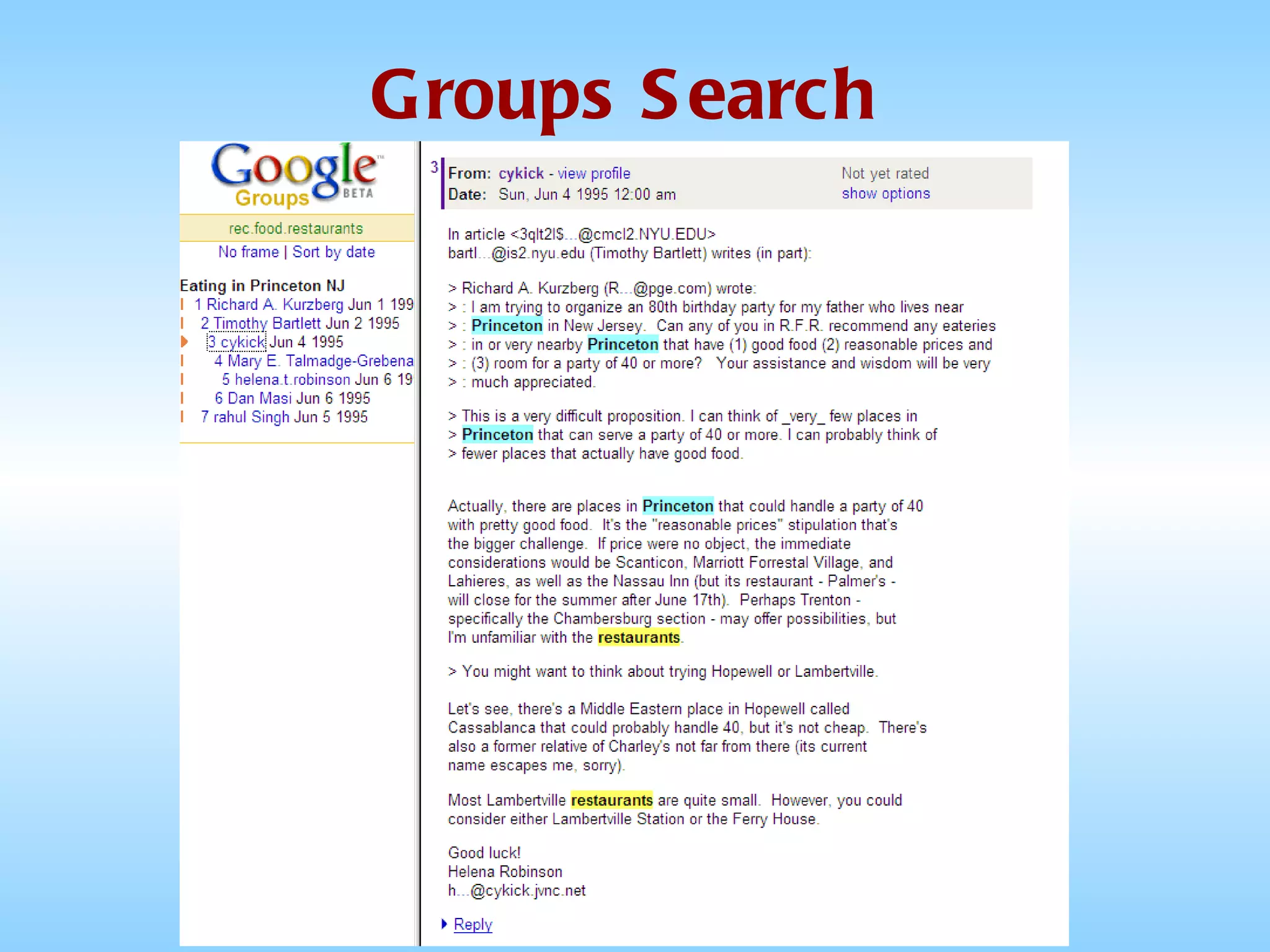 Groups Search 