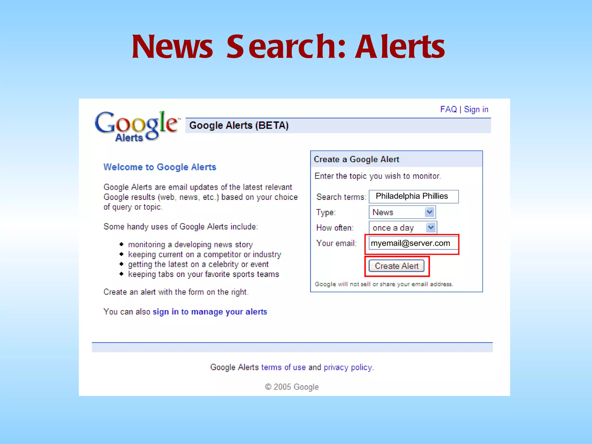 News Search: Alerts Philadelphia Phillies [email_address] 