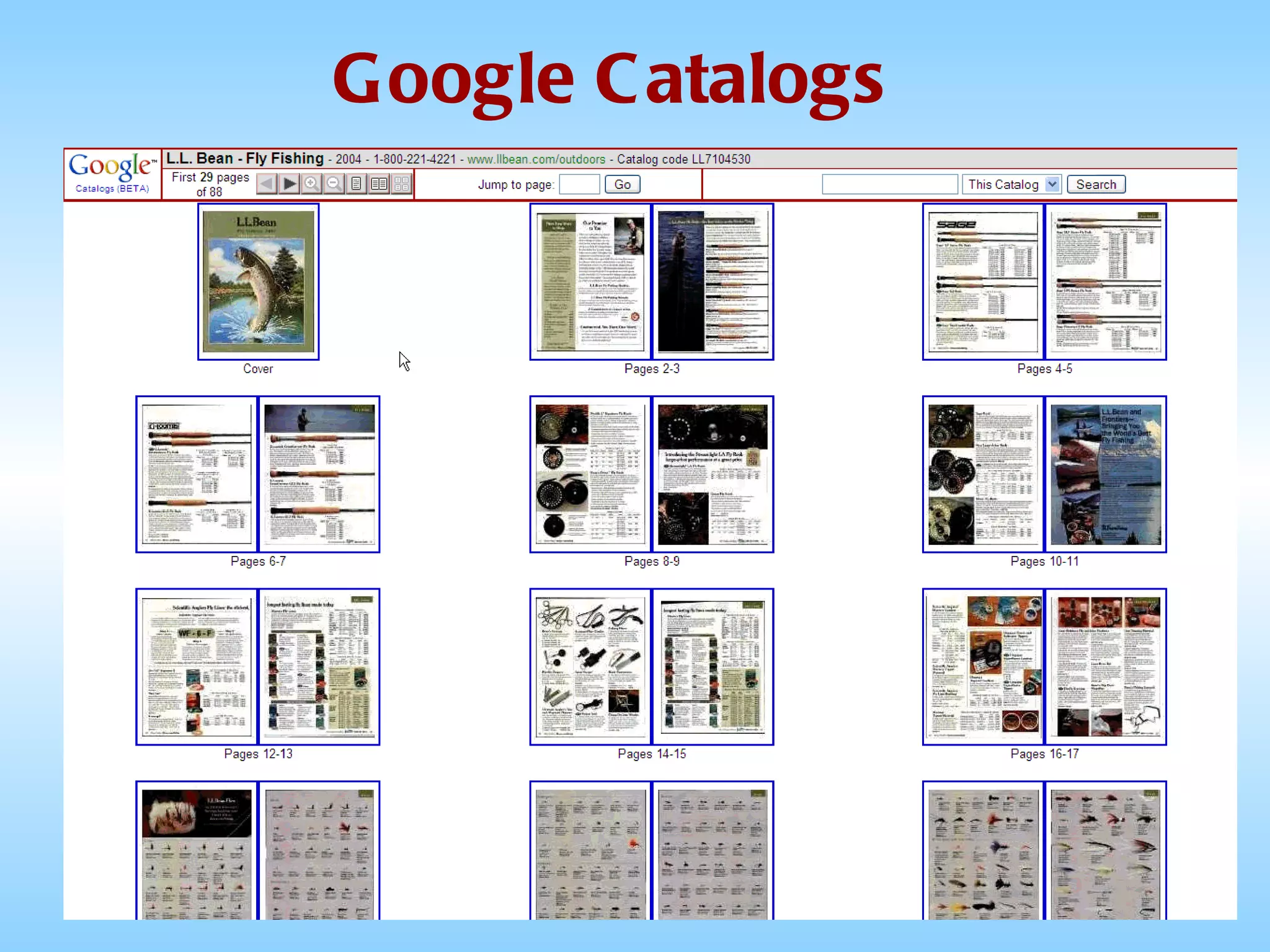 Google Catalogs 