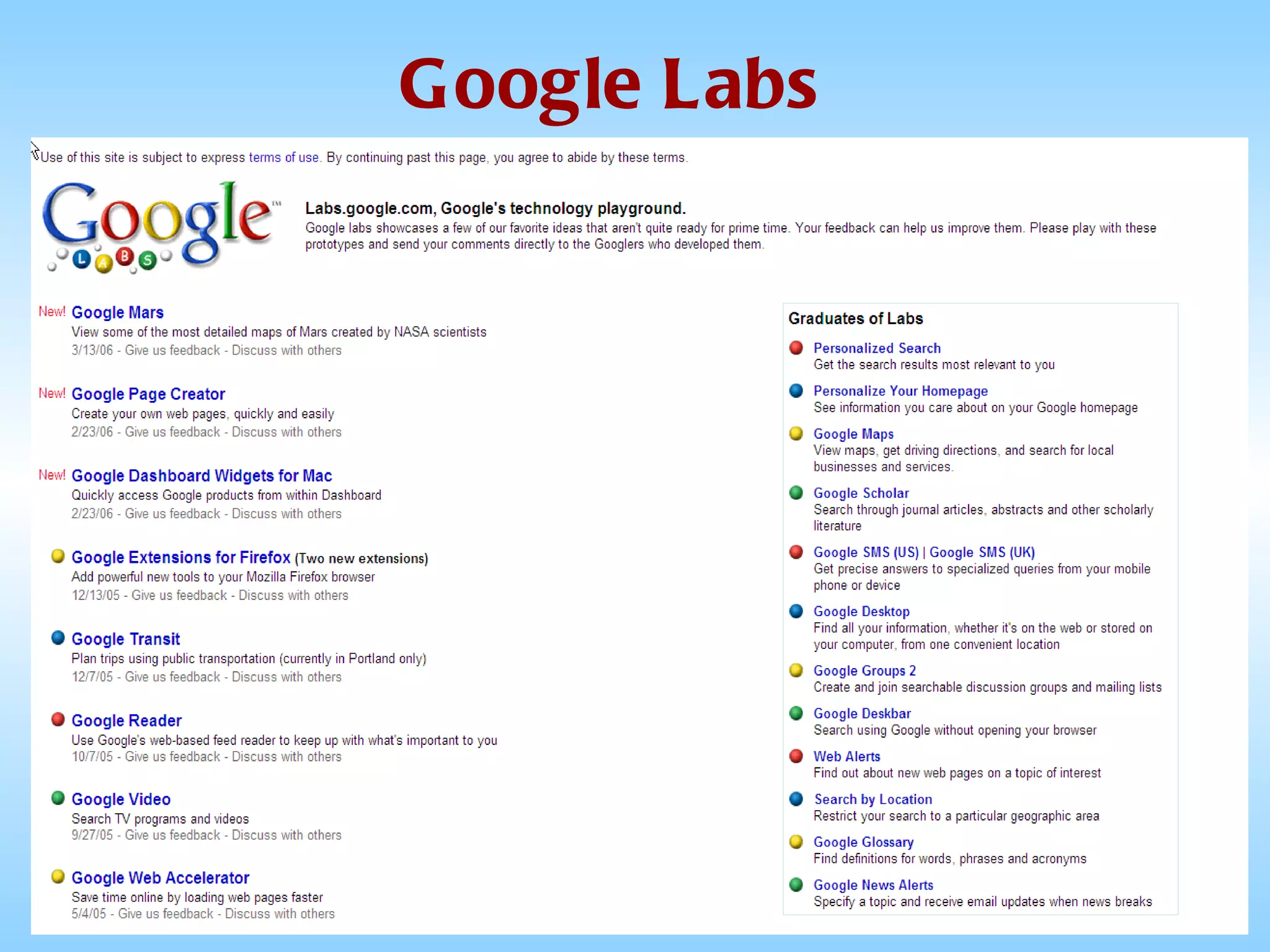 Google Labs 