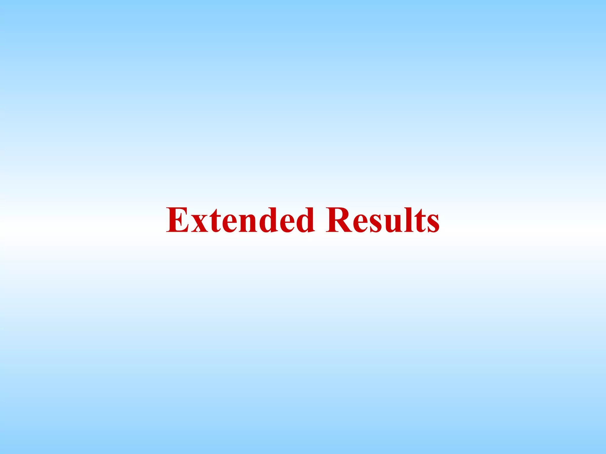 Extended Results 