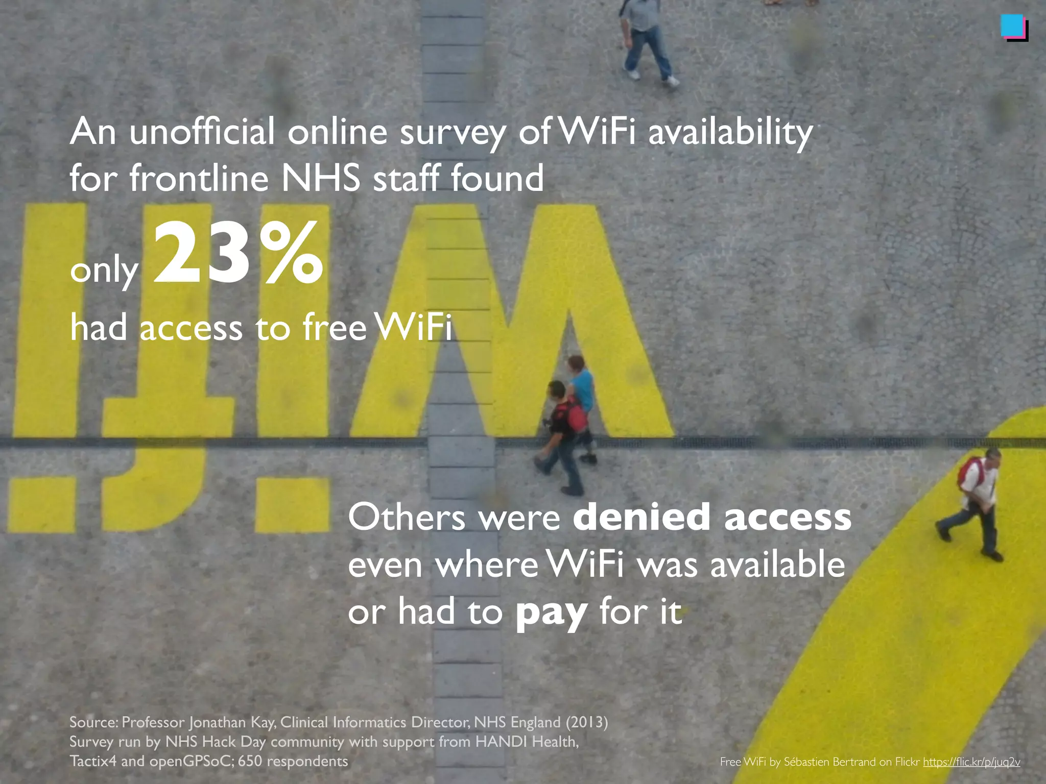 Healthcare is a late and slow 
adopter of technology 
Reputedly one of the 
slowest adopters 
—second only to shipping 
The bow of Majestic Maersk by teralaser on Flickr https://flic.kr/p/gbi4Kg 
Sources: The Healthcare Industries Task Force (2004) 
& Tim Jones, Board Member West Midlands AHSN (2013) 
 