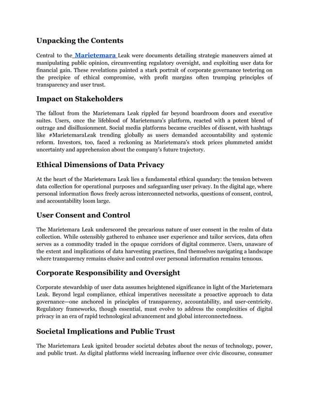 The Marietemara Leak Inside the Scandal Rocking the