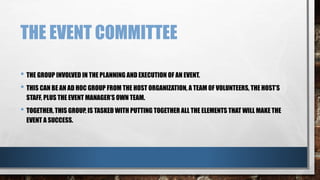 The market for events and event stakeholders | PPTX