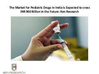 The Market for Pediatric Drugs In India Is Expected to cross
INR 960 Billion in the Future: Ken Research
 