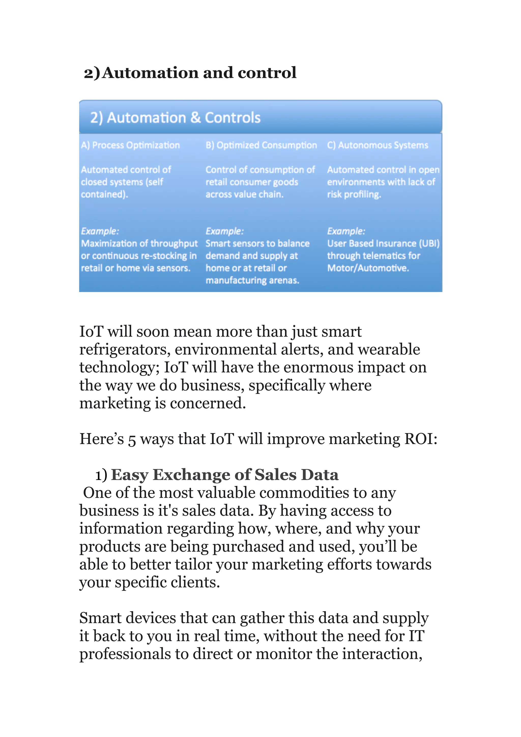 The marketing opportunities in the internet of things (iot) | PDF
