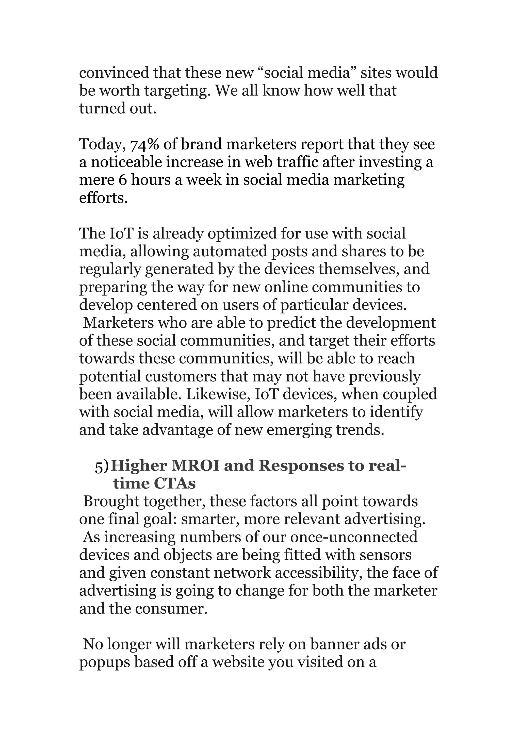 The marketing opportunities in the internet of things (iot) | PDF