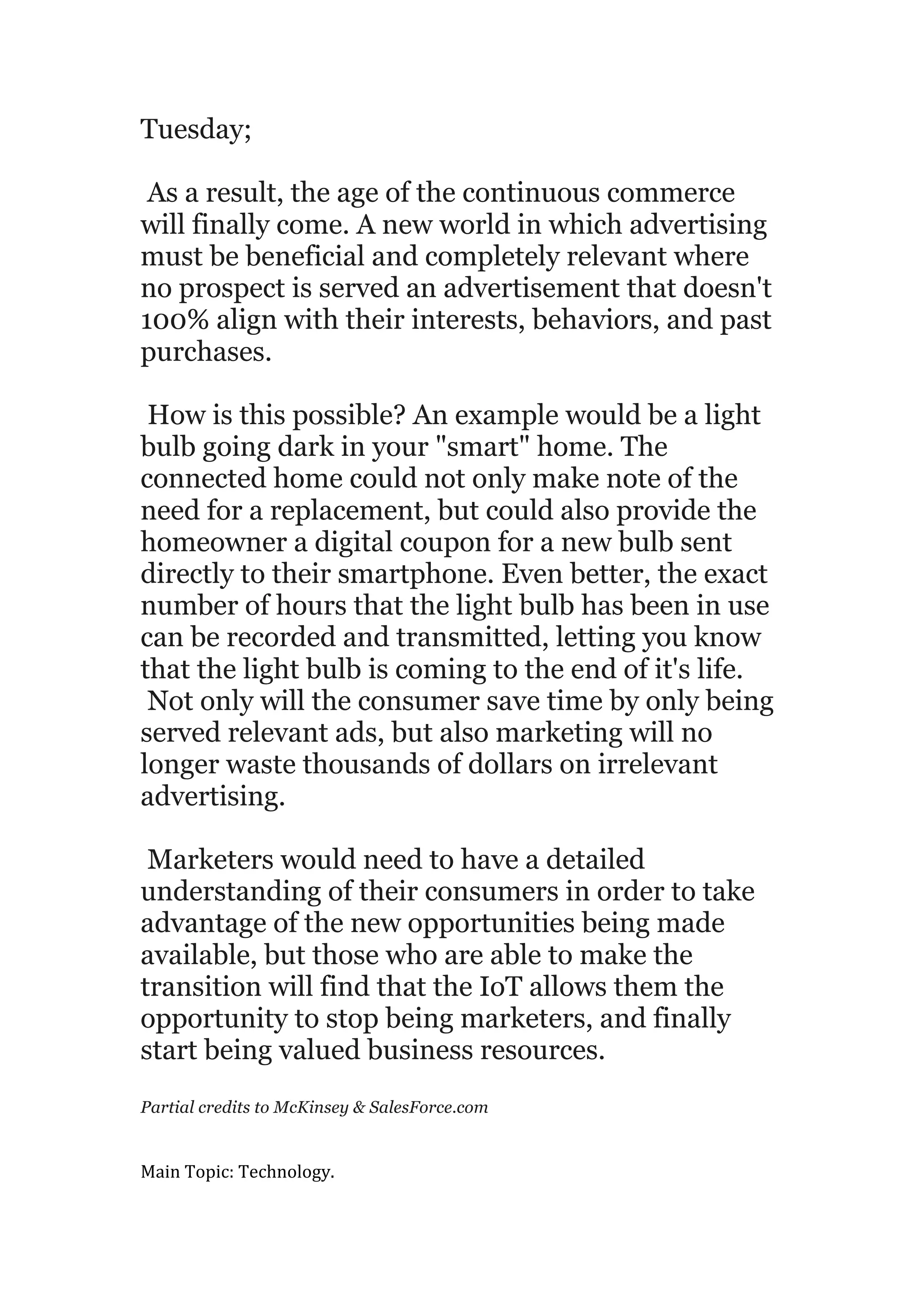 The marketing opportunities in the internet of things (iot) | PDF