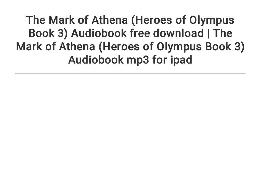 the mark of athena audiobook