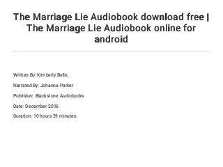 the marriage lie the marriage lie