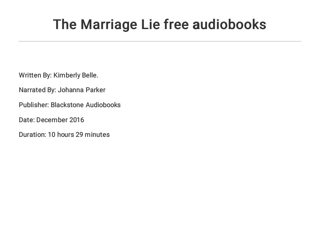 the marriage lie novel