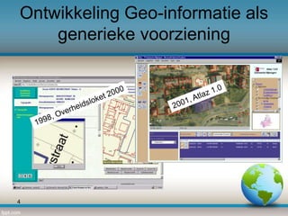 Ontwikkeling Geo-informatie als
generieke voorziening

4

 