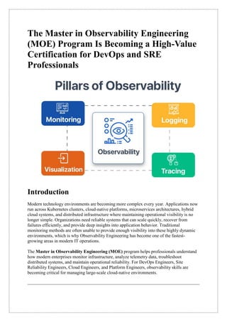 Observability Engineer Master in Observability Engineering: Enhance Monitoring and Reliability ...