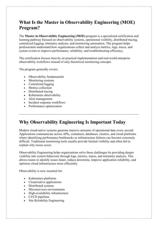 Master Observability Master in Observability Engineering: Enhance Monitoring and Reliability ...