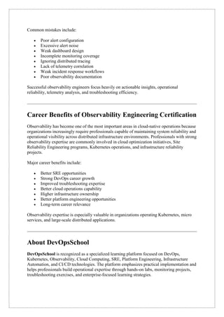 Master Observability Master in Observability Engineering: Enhance Monitoring and Reliability ...