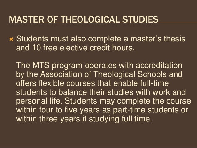 Master thesis theology