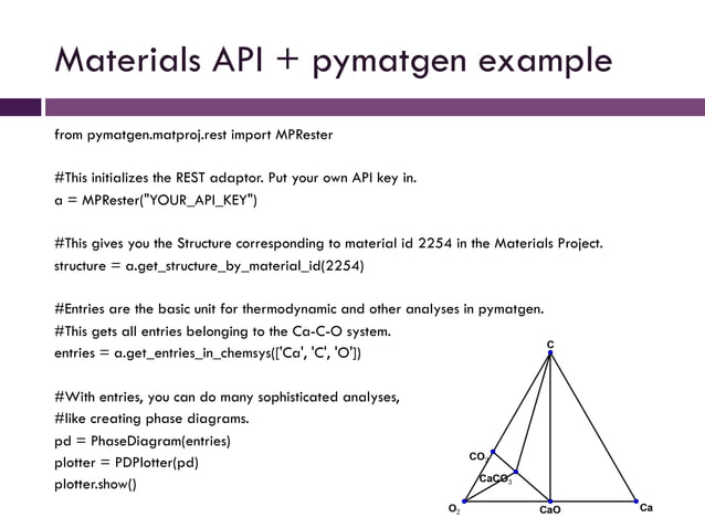 The Materials API | PDF