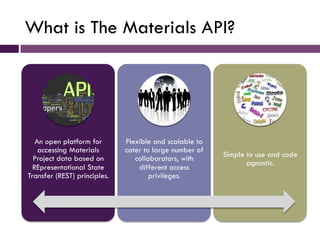 The Materials API | PDF