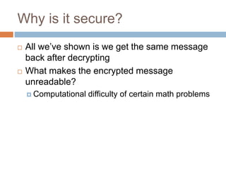 The Mathematics of RSA Encryption | PPT