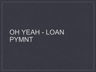 OH YEAH - LOAN
PYMNT
 
