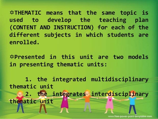 thematic teaching thematic teaching