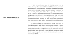 Thematic analysis: Observational Data