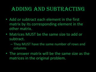 The matrix | PPT