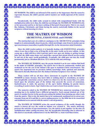 MATRIX OF WISDOM: Order out of Chaos | PDF