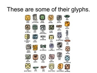 These are some of their glyphs.
 