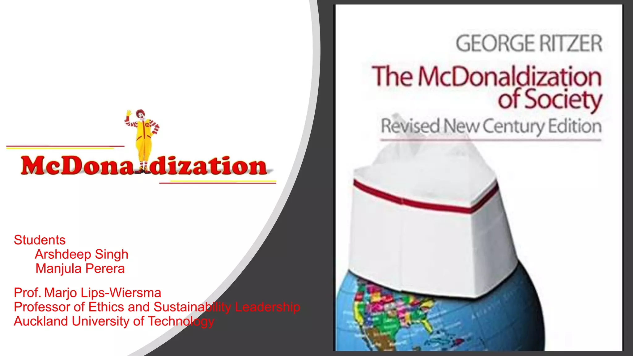 The McDonaldization of Society | PPTX