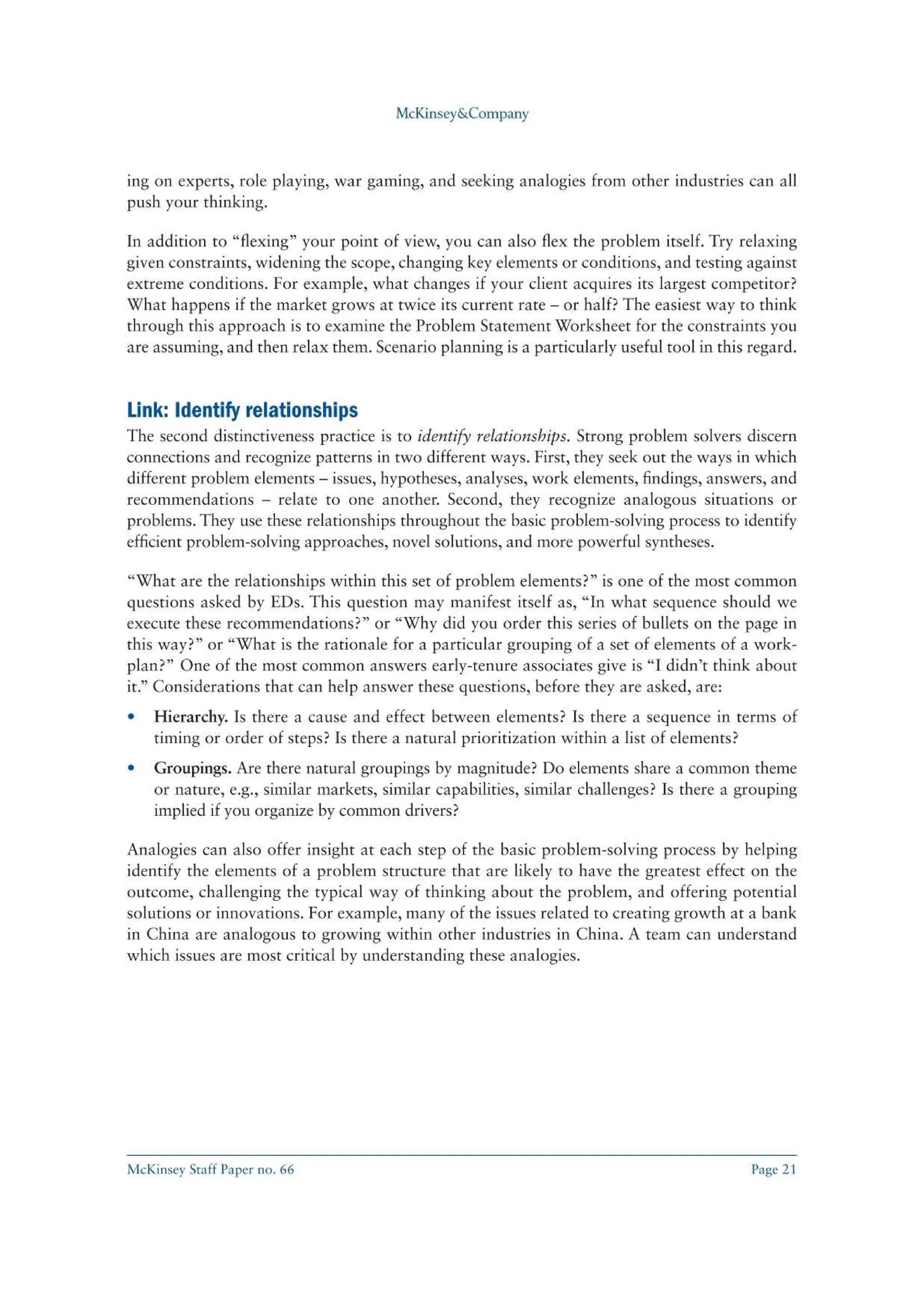 The McKinsey Approach to Problem Solving